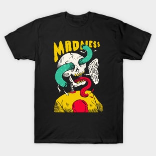 Madness Is My Middle Name // Gnarly Skeleton Drawing T-Shirt